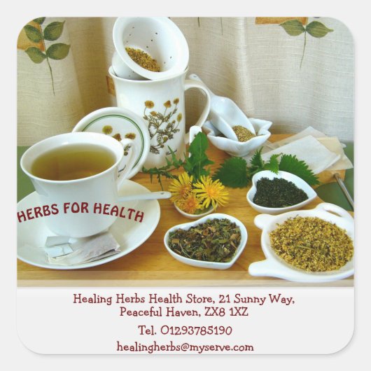 Herbs Health Store Vierkante Sticker (Voorkant)