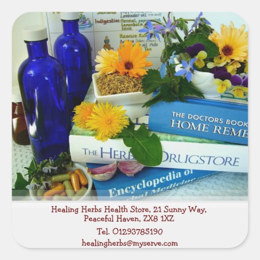 Herbs Health Store Vierkante Sticker (Voorkant)