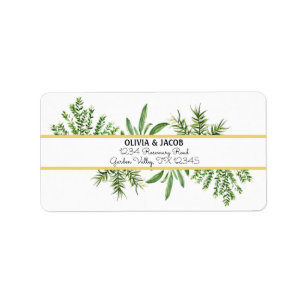 Herbs Rosemary Thyme Botanical Greenery Etiket