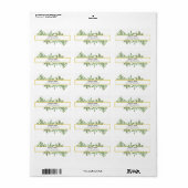 Herbs Rosemary Thyme Botanical Greenery Etiket (Full Sheet)