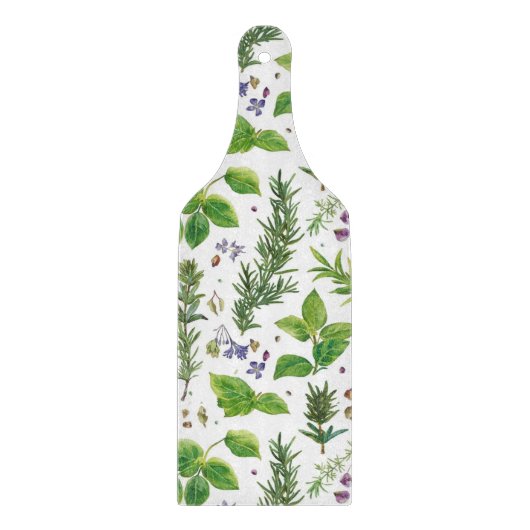 Herbs seamless pattern snijplank (Voorkant)