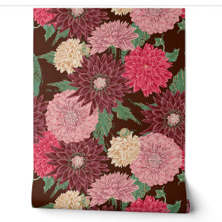 Herbst Blumen Dahlien Behang