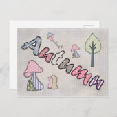 Herbstbild pastell briefkaart (Voorkant / Achterkant)