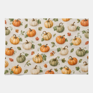 Herbstküche – Kochschürze mit Kürbissen und Herbst Theedoek