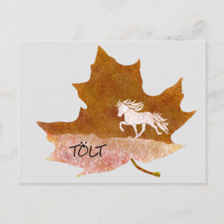 Herbstlaub mit Tölt Postkarte Briefkaart