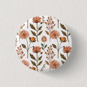Herbstliches Blumenarrangement Ronde Button 3,2 Cm (Voorkant)