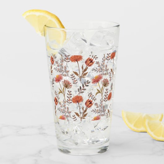 Herbstliches Blütenmosaik Glas (Voorkant ijs)