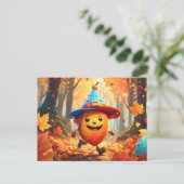 Herbstwald mit fröhlichem Männlein Briefkaart (Staand voorkant)