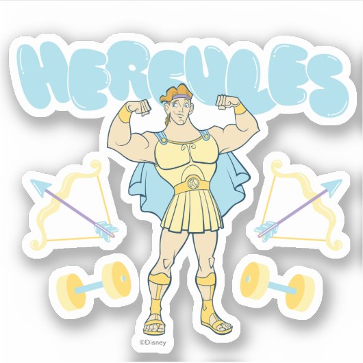 Hercules Arrows and Dumbbells Flex Sticker (Devant)
