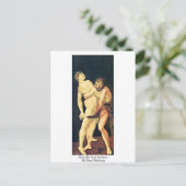 Hercules en Antaeus door Hans Baldung Briefkaart (Staand voorkant)