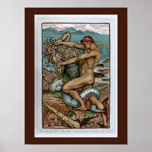 Hercules en het oude Man van het Zee Poster (Voorkant)