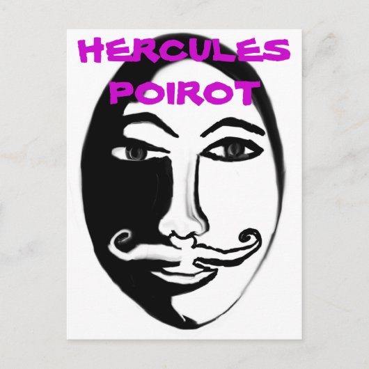 Hercules Poirot Briefkaart (Voorkant)