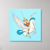 Hercules Riding Pegasus Canvas Print (Voorkant)