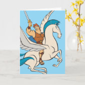 Hercules Riding Pegasus Card Kaart (Gele Bloem)