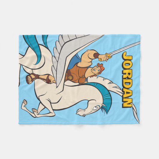 Hercules Riding Pegasus Fleece Blanket (Voorkant (Horizontaal))