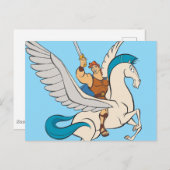 Hercules Riding Pegasus Postcard Briefkaart (Voorkant / Achterkant)