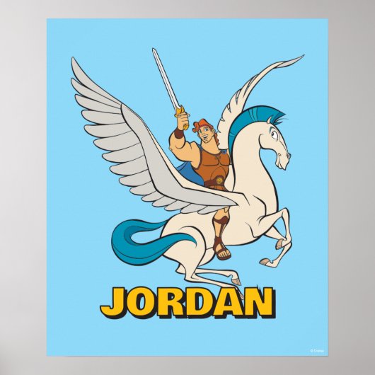 Hercules Riding Pegasus Poster (Devant)