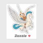 Hercules Riding Pegasus Sticker (Feuille)