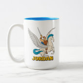 Hercules Riding Pegasus Two-Tone Coffee Mug (Gauche)