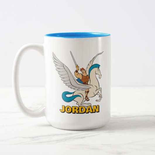 Hercules Riding Pegasus Two-Tone Coffee Mug (Gauche)