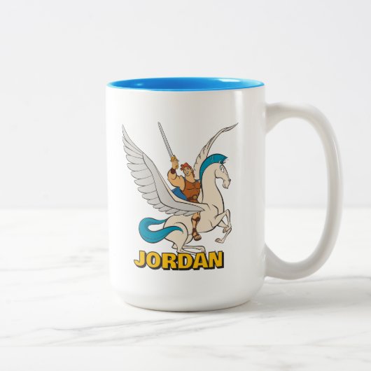 Hercules Riding Pegasus Two-Tone Coffee Mug (Droit)