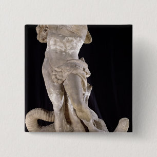 Hercules vechten tegen de Lernaean Hydra Vierkante Button 5,1 Cm