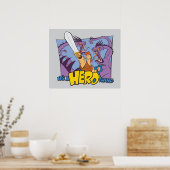 Hercules vs Hydra - It's a HERO Thing Poster (Cuisine)