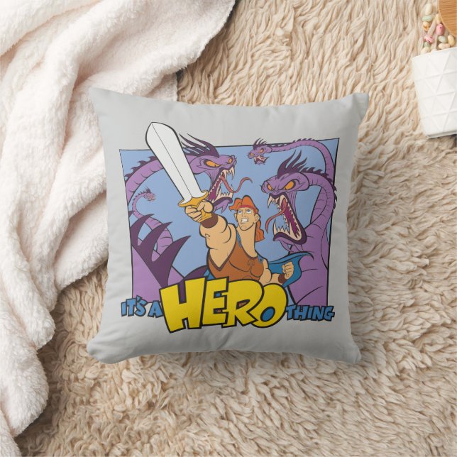 Hercules vs Hydra - It's a HERO Thing Throw Pillow Kussen (Deken)
