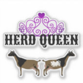 Herd Queen -  Nigerian Dwarf Goat Sticker (Voorkant)