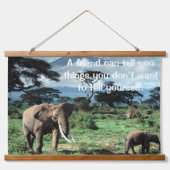 Herd van Elephants Hangend Wandkleed (Voorkant)