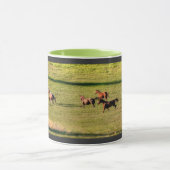 Herd van paarden lopen op een Ranch Equine-foto Mok (Midden)