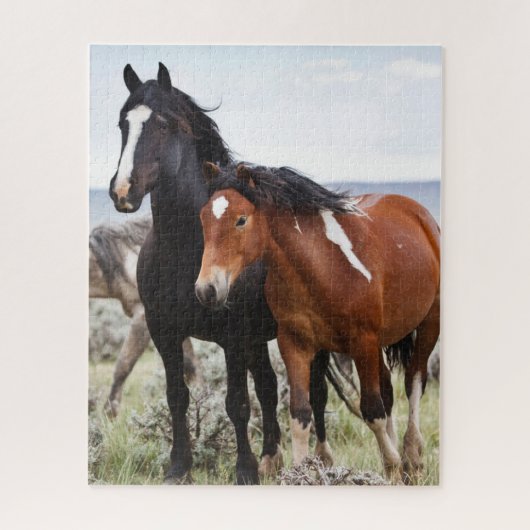 Herd van wilde paarden legpuzzel (Verticaal)