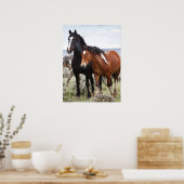 Herd van wilde paarden poster (Keuken)