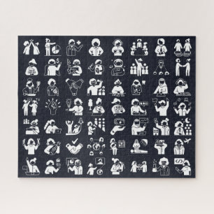 Herdefiniëren van vrouwen puzzel legpuzzel