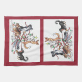 Herdehond Kerstkeukenhanddoeken Theedoek (Horizontaal)