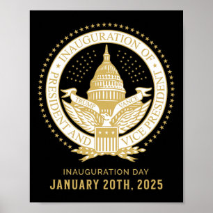 Herdenk 60e presidentiële inauguratie presideer poster