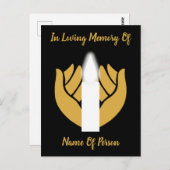 Herdenk de sterfdag van een dierbare briefkaart (Voorkant / Achterkant)