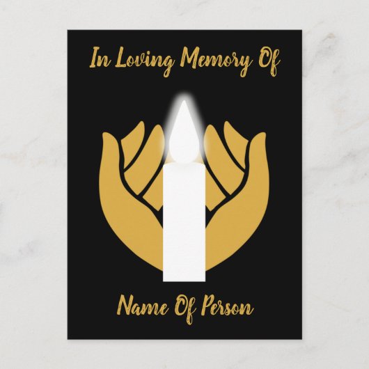 Herdenk de sterfdag van een dierbare briefkaart (Voorkant)