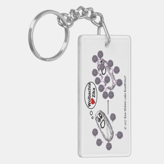 Herdenk Zika 2-gesteunde Sleutelhanger door RoseWr (Voorkant Links)