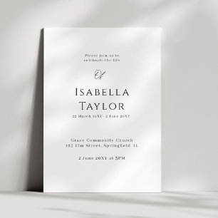 Herdenken met elegantie: een viering van het leven kaart