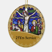 Herdenking 25-jarig priesterwijding jubileum keramisch ornament (Links)
