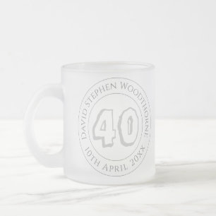Herdenking 40e verjaardag van de verjaardag van de matglas koffiemok