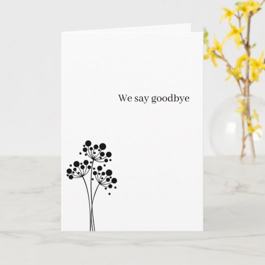 Herdenking - condoleances 04 kaart (Gele Bloem)