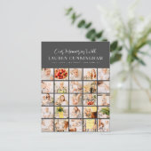 Herdenking Eenvoudig Modern Minimalistisch 25 Foto Briefkaart (Staand voorkant)