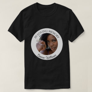 Herdenking Funeral Foto Naam T-Shirt