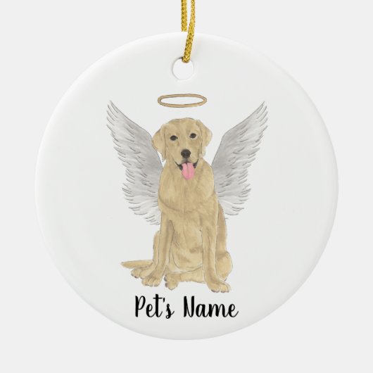 Herdenking gele Labrador Keramisch Ornament (Voorkant)