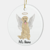 Herdenking gele Labrador Keramisch Ornament (Links)