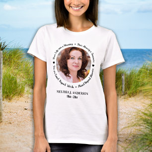Herdenking gepersonaliseerd modern Afbeelding Memo T-shirt