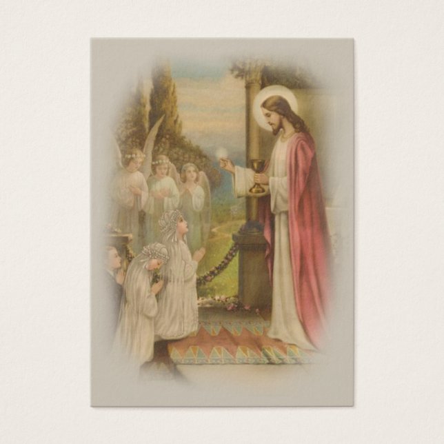 Herdenking Heilige Kaart Kind Eerste Heilige Commu (Voorkant)