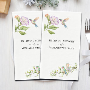Herdenking Hummingbirds Bloemen Servet